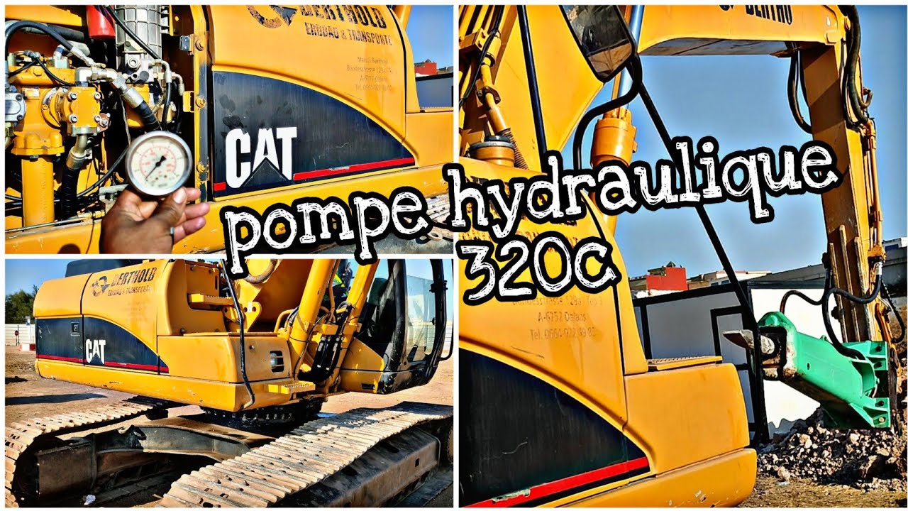 قياس الضغط بومبا هيدروليك #caterpillar   #320c الهاتف 0644061264