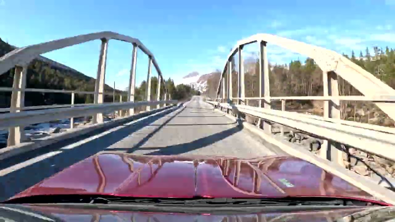 1990 Corvette C4 - Timelapse - polar circle - Saltfjellet - Northern Norway - Beiarfjellet