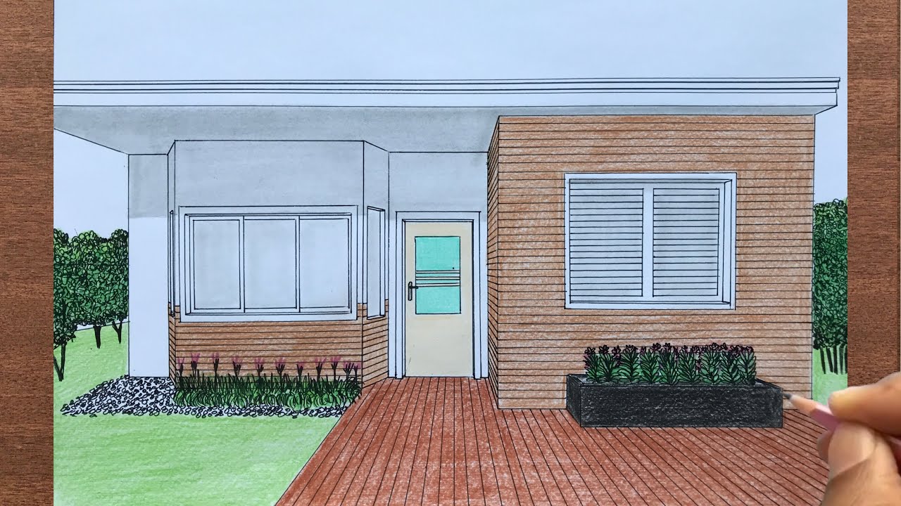 How to Draw a House in 1-Point Perspective