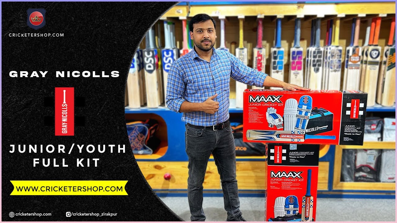 Gray Nicolls Junior / Youth Cricket Full kit | Affordable Cricket Kit for beginners