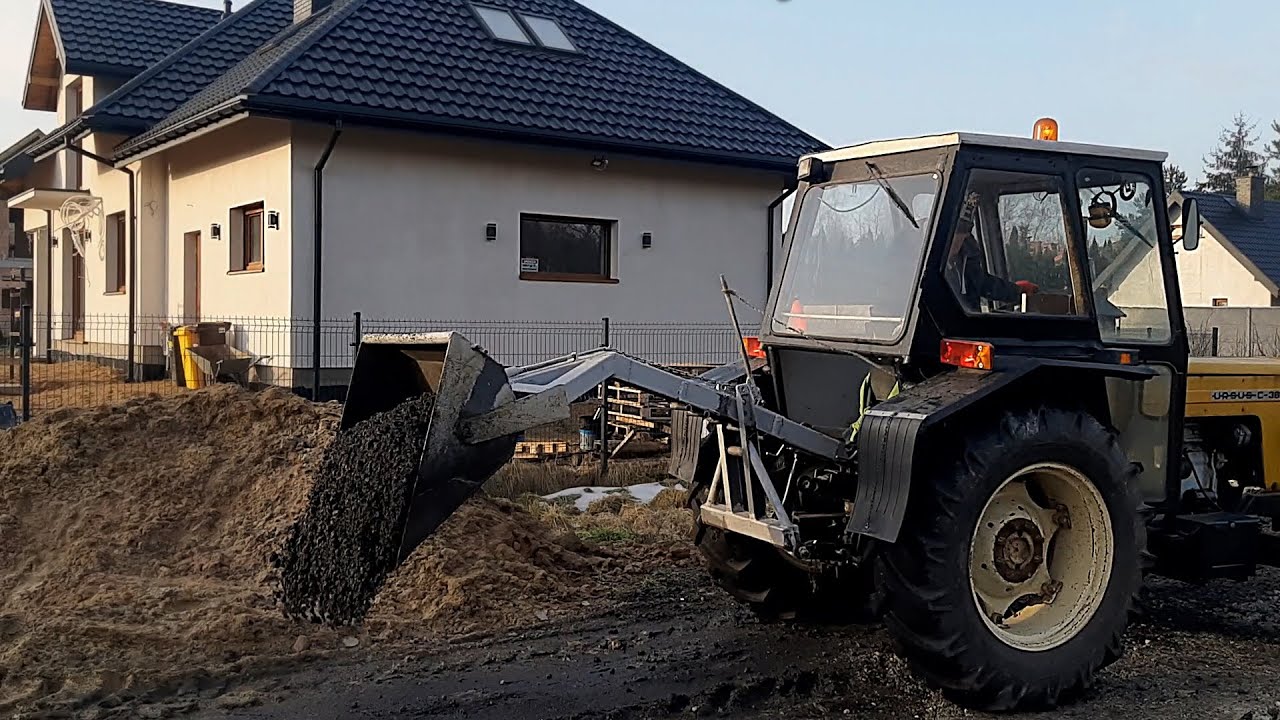 Rozrzucanie szlaki! || Ursus c360 + ładowacz na tył! || Engine sound!