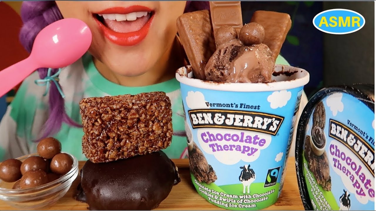 ASMR BEN&JERRY CHOCOLATE THERAPY+MALTESERS+TIMTAM EATING SOUND |초코아이스크림+초코과자 리얼사운드 먹방 |CURIE.ASMR