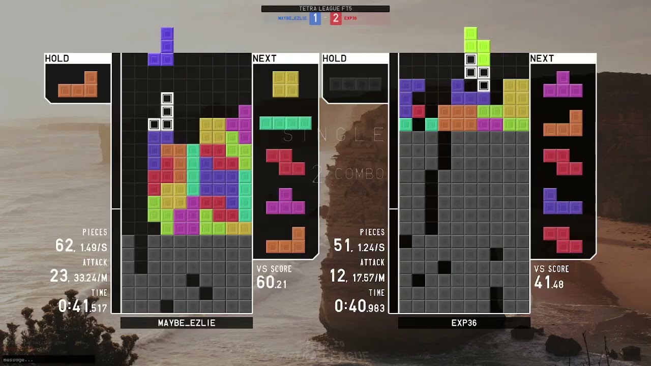 if I lose then I'll lose s-. (Uncut ft5 tetrio game)