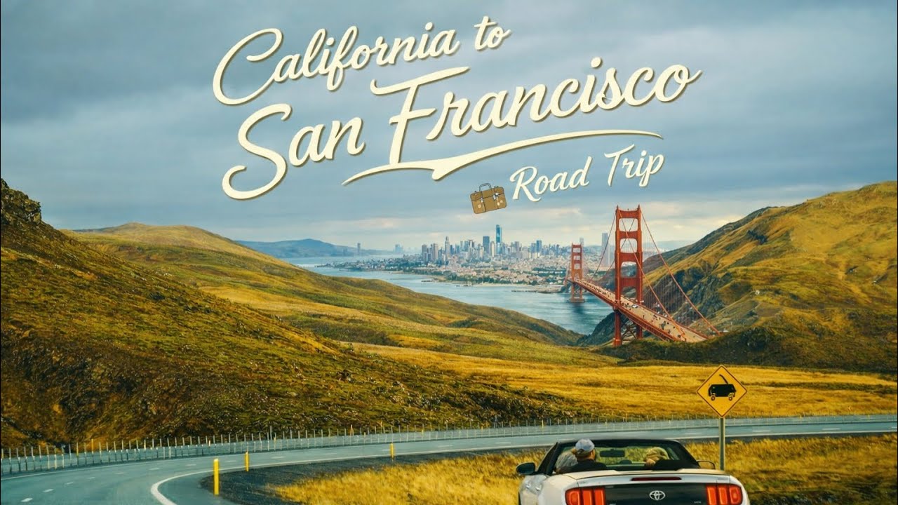 Epic California to San Francisco Road trip | Serene Green Roads | Emerald Hills and Scenic Drives 