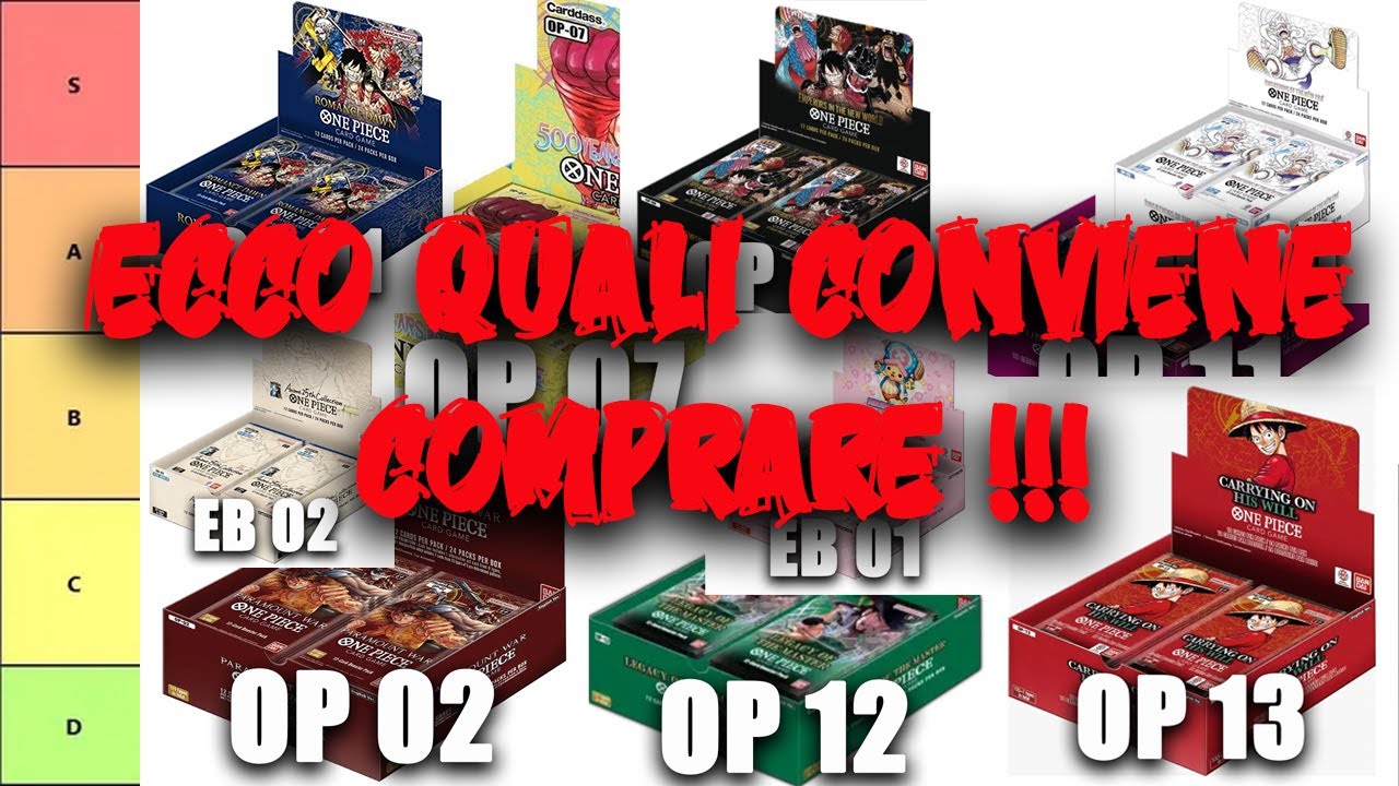 TIERLIST booster box ONE PIECE CARD GAME, ecco cosa comprare!