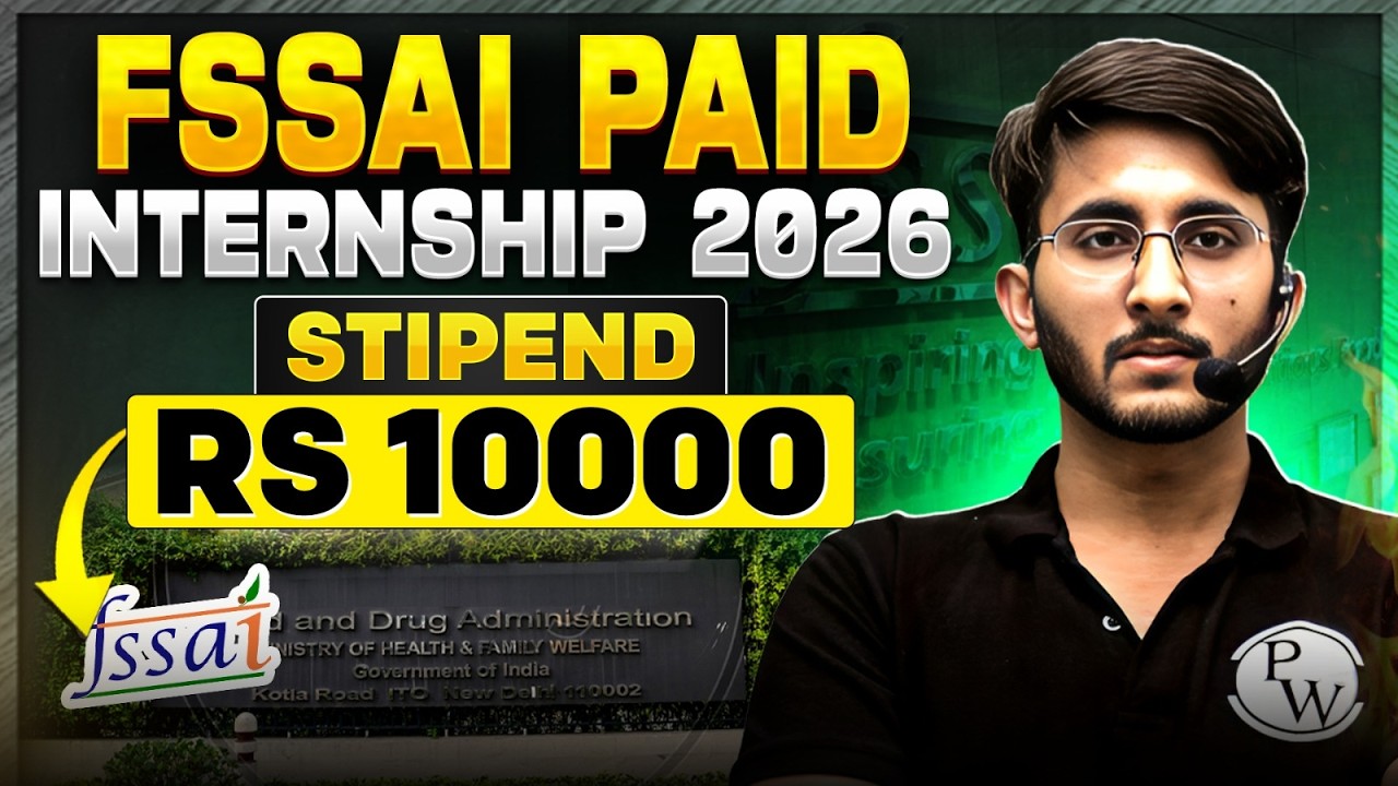 FSSAI Paid Internship 2026 | Government Certificate & Stipend | Eligibility, Selection & Last Date
