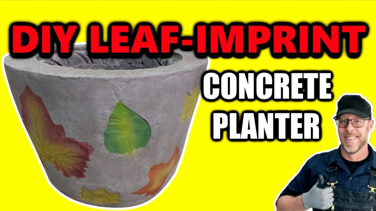 How to Make a Leaf Imprint Concrete Planter