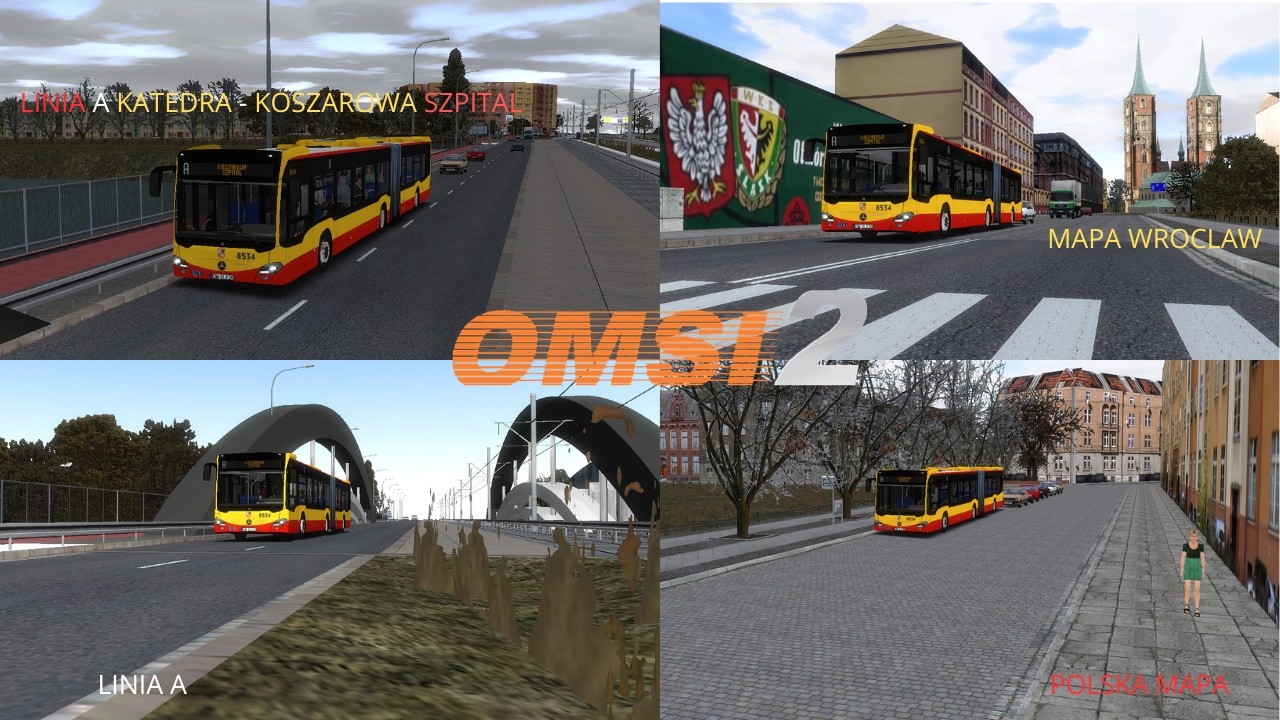 Omsi 2 | Wroclaw - Linia A I Katedra - Koszarowa Szpital