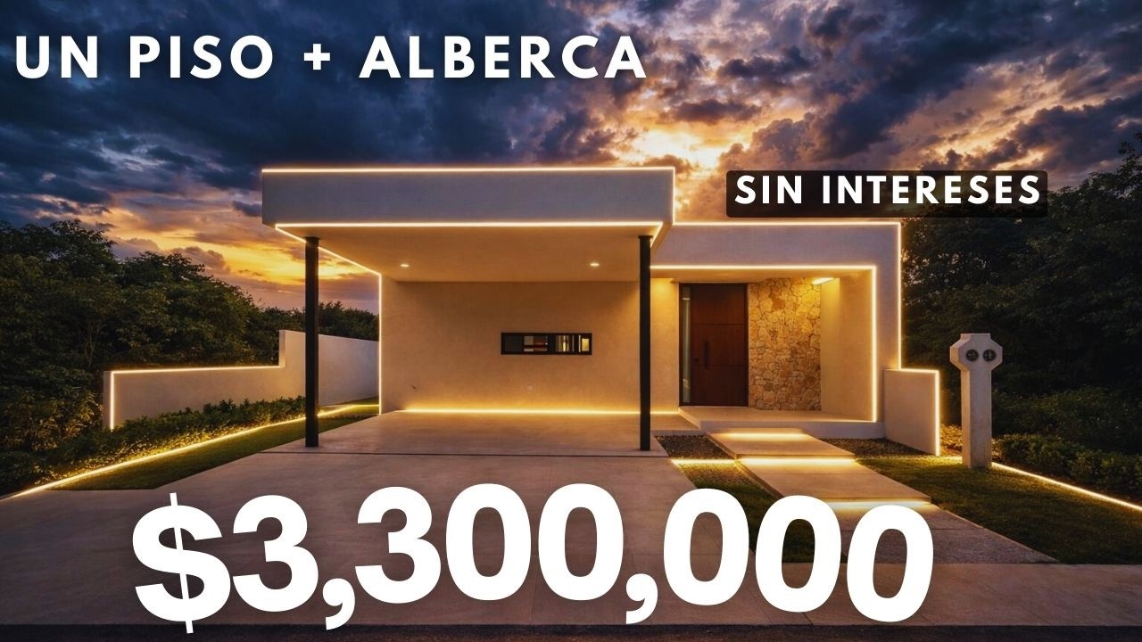 Casa con Alberca en Mérida por $3.3 MDP | Financiamiento Sin Intereses |