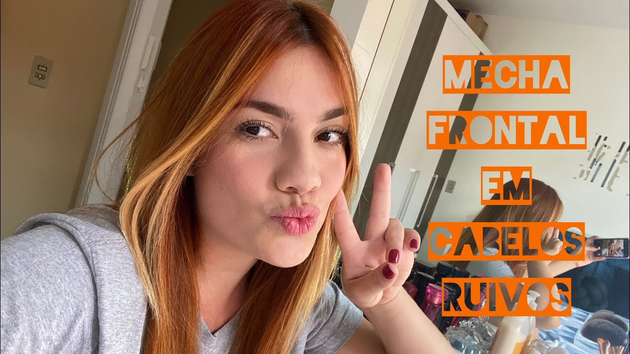 Como fazer mecha frontal em cabelo ruivo 👩🏼‍🦰