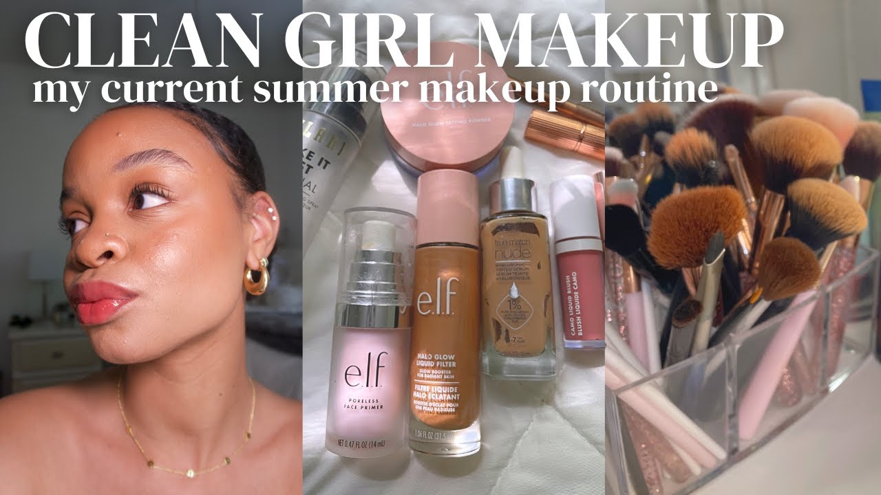 CLEAN GIRL MAKEUP ROUTINE | Current Summer Makeup Routine