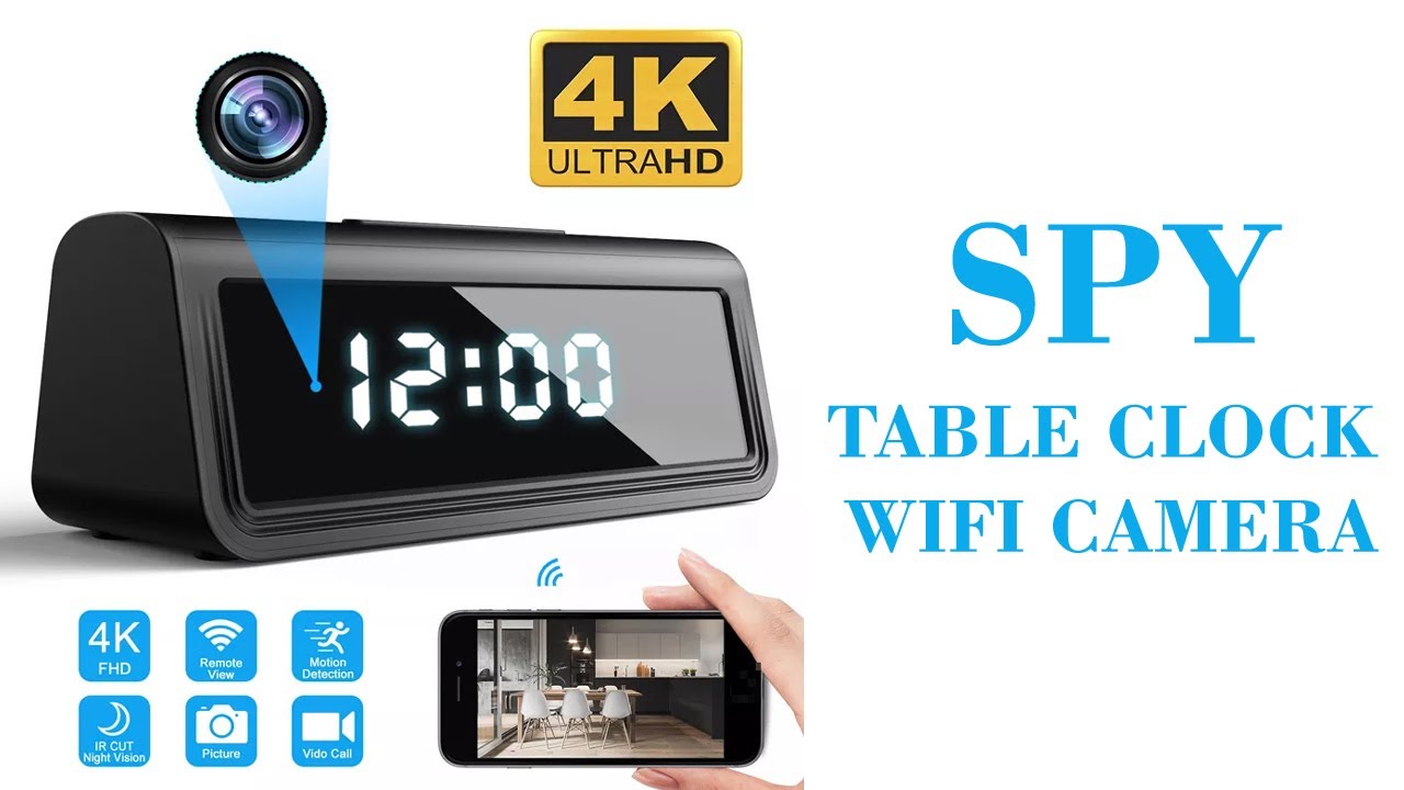 Technoview Spy Wifi Table Clock Camera Hidden Camera Wireless Device Clock Camera HD Live Cam App