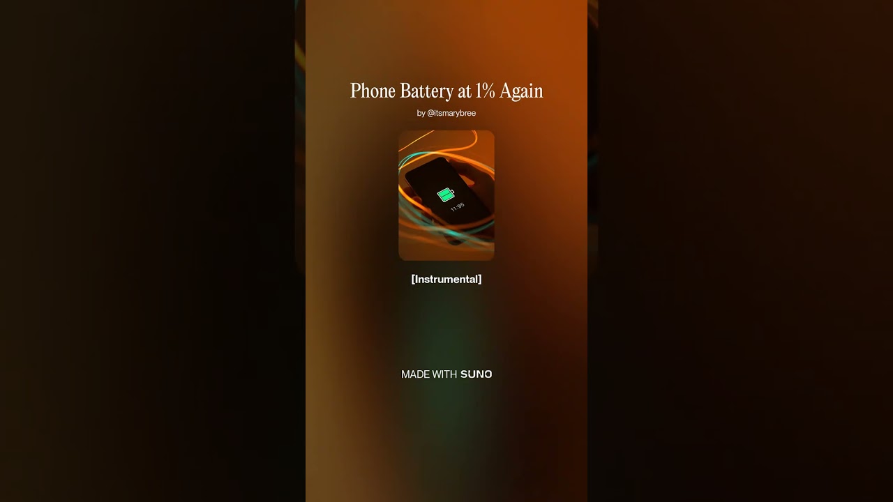 Phone Battery at 1% Again  #instrumental