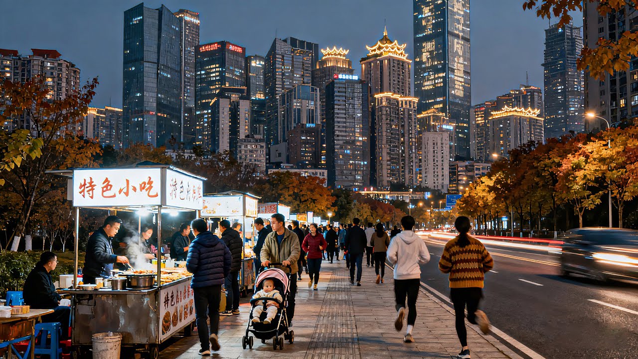 Chengdu, China Night Walk 4K HDR: Is This the World’s Most Livable Modern City? | Local Food & Vibes