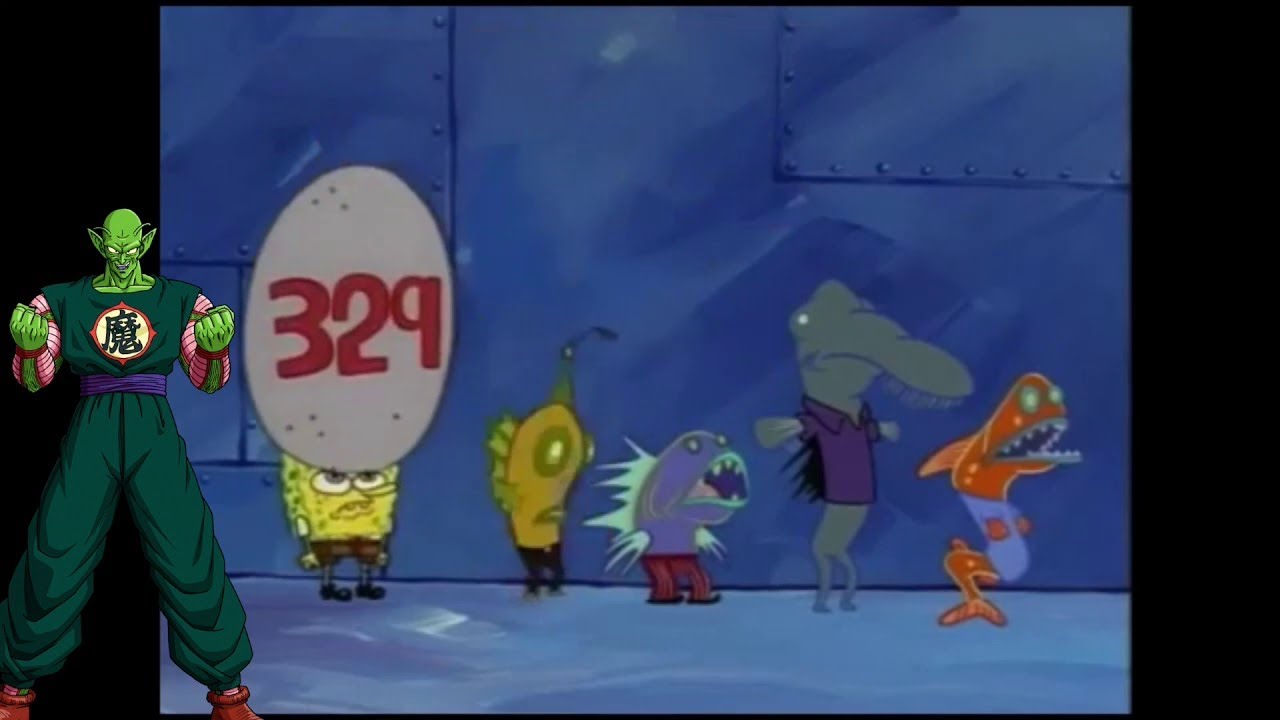 Dragon ball Z villains portrayed by Spongebob