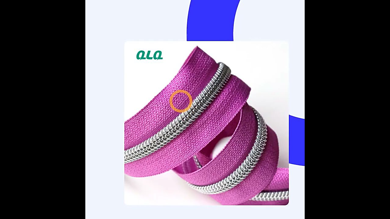 Nylon zipper with plating golden/sliver/ copper teeth coil!