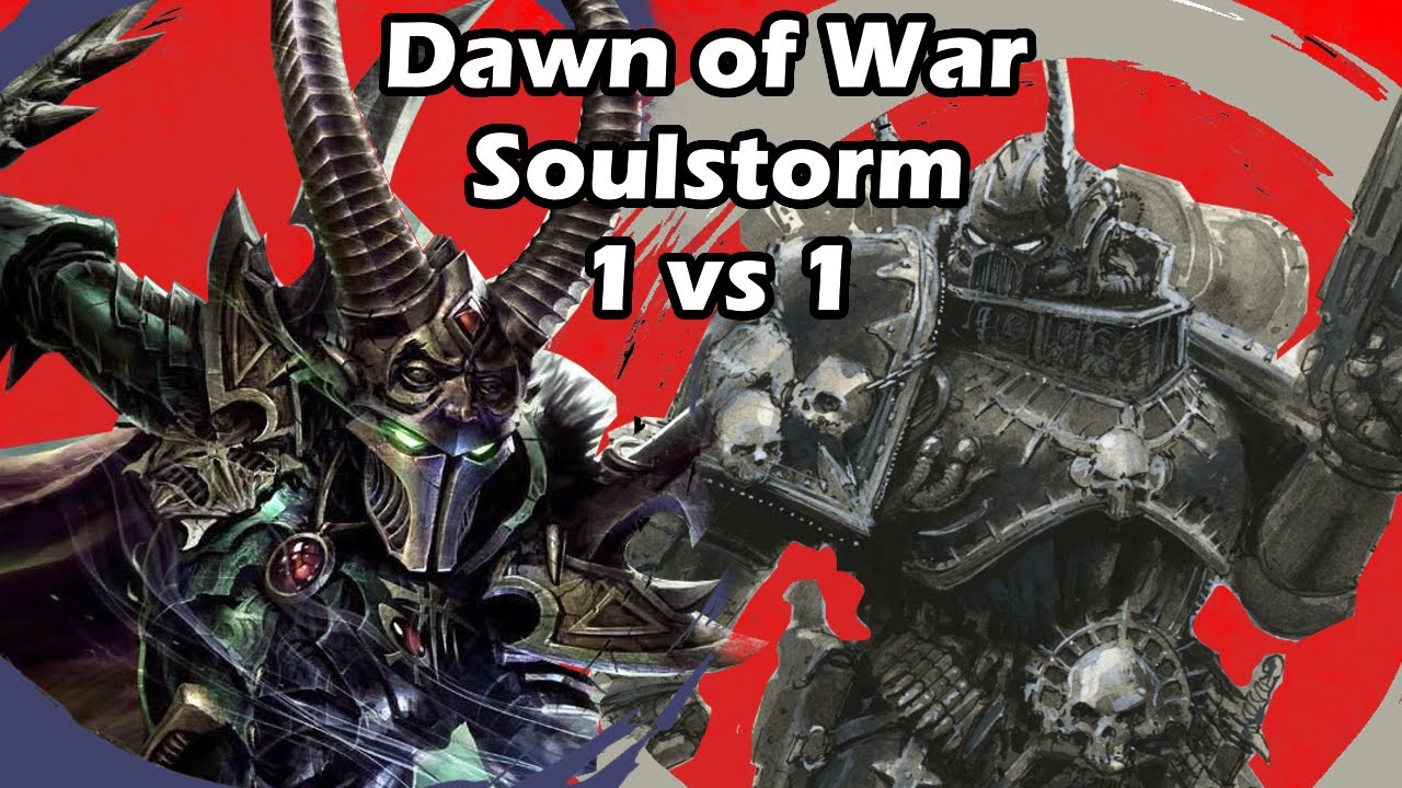 Dawn of War Soulstorm: 1 vs 1 Dark Eldar (oST Korea) vs Chaos Space Marines (Ferocious Creature)