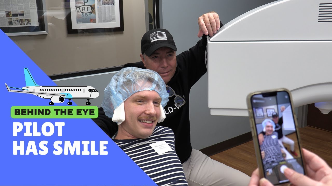 Airplane pilot has SMILE laser eye surgery to achieve better vision.