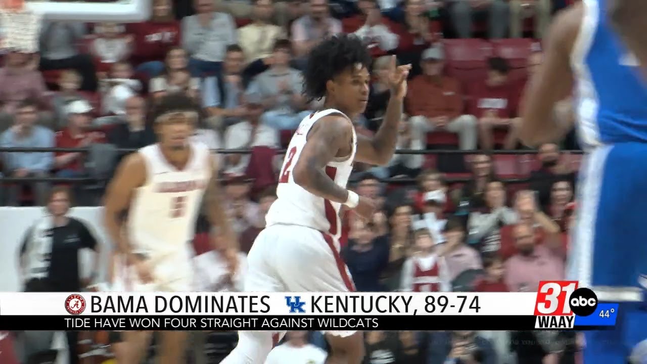 Aden Holloway scores 26 as No. 14 Alabama dominates Kentucky, 89-74