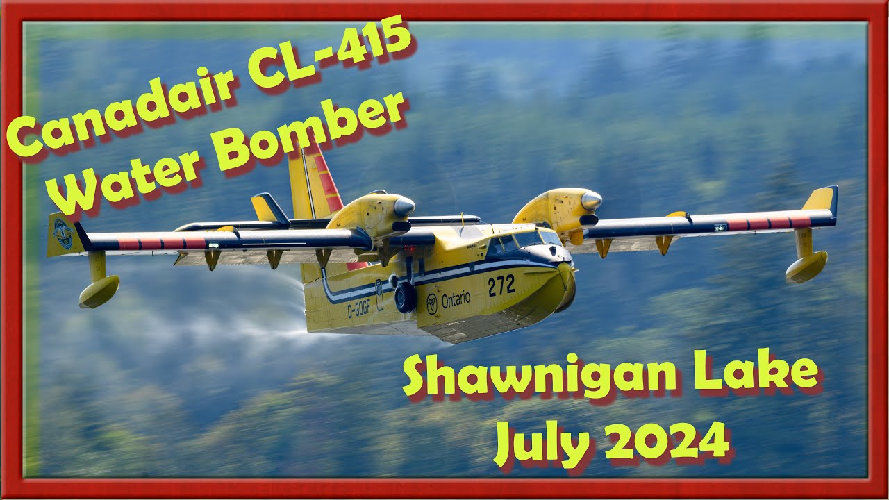 Water Bombers on Shawnigan Lake BC fighting the Old Man Lake Fire in Sooke BC.