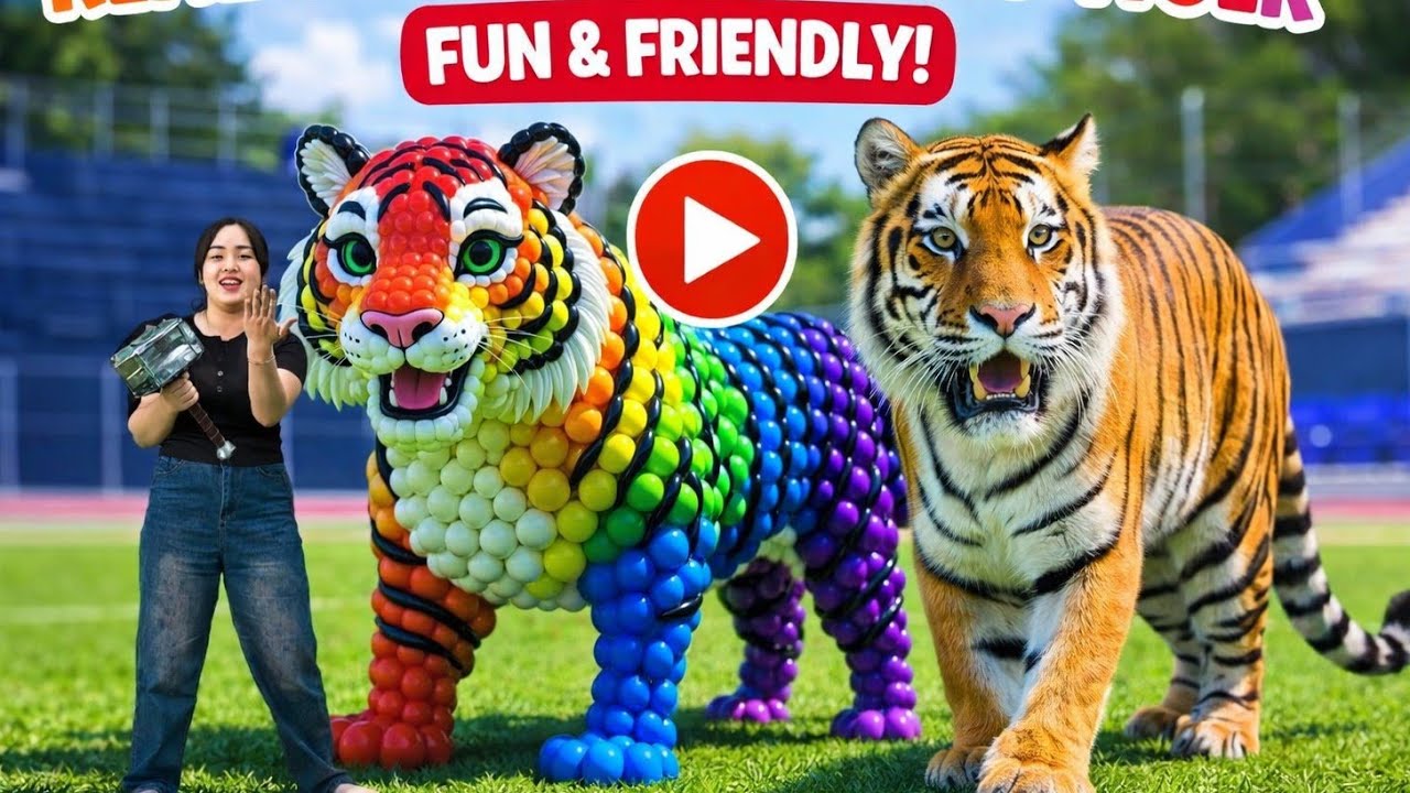 The mascot vibrato assistant Tractor placed on the football field is popular