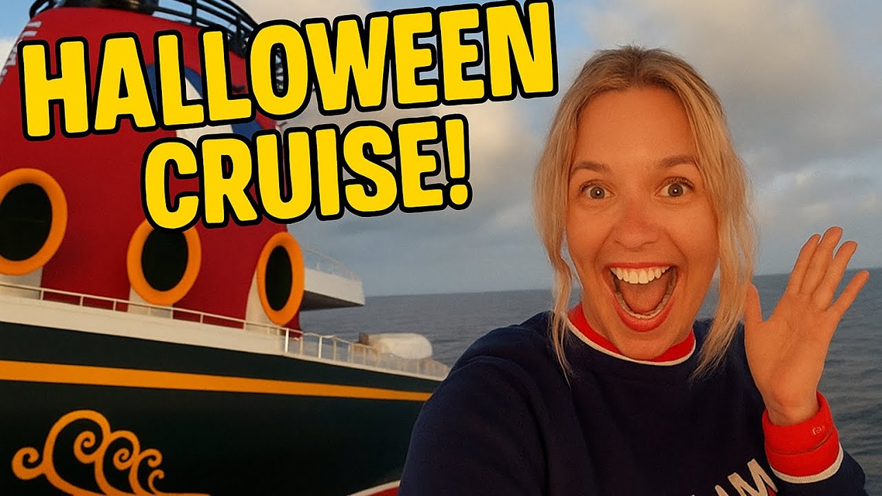 Круиз Disney Wish Halloween в открытом море, день 1 | Посадка + Веселье или угощение на борту!
