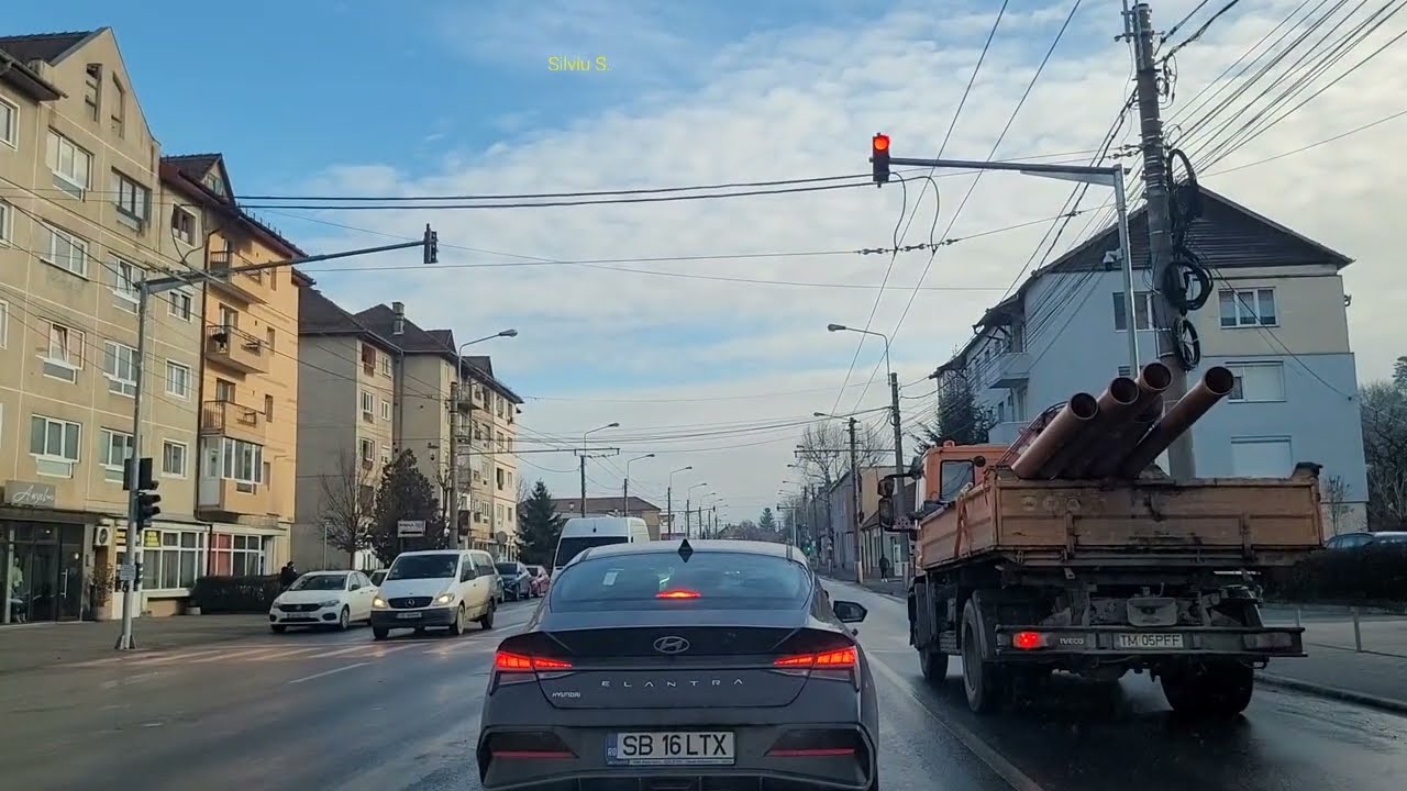 Mediaş: şoseaua Sibiului