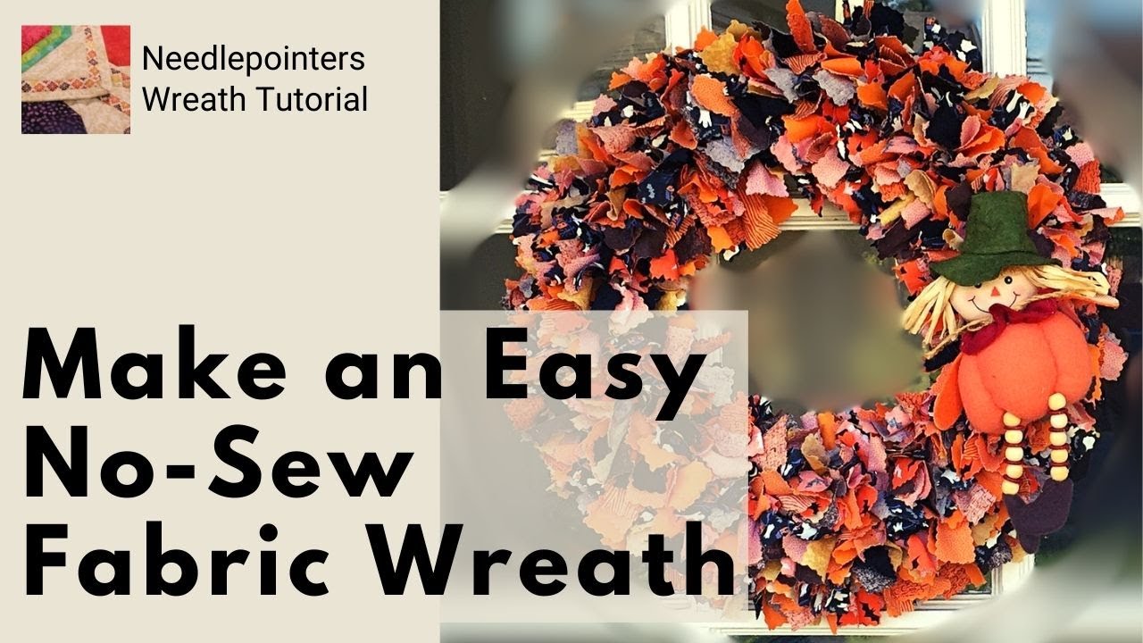 Как сделать простой венок из ткани без шитья на осень. Урок