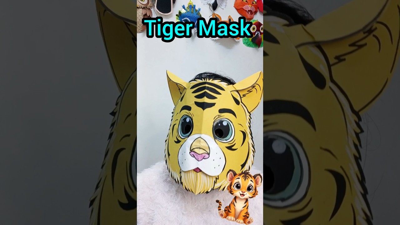 tiger mask making | tiger craft | animal mask 