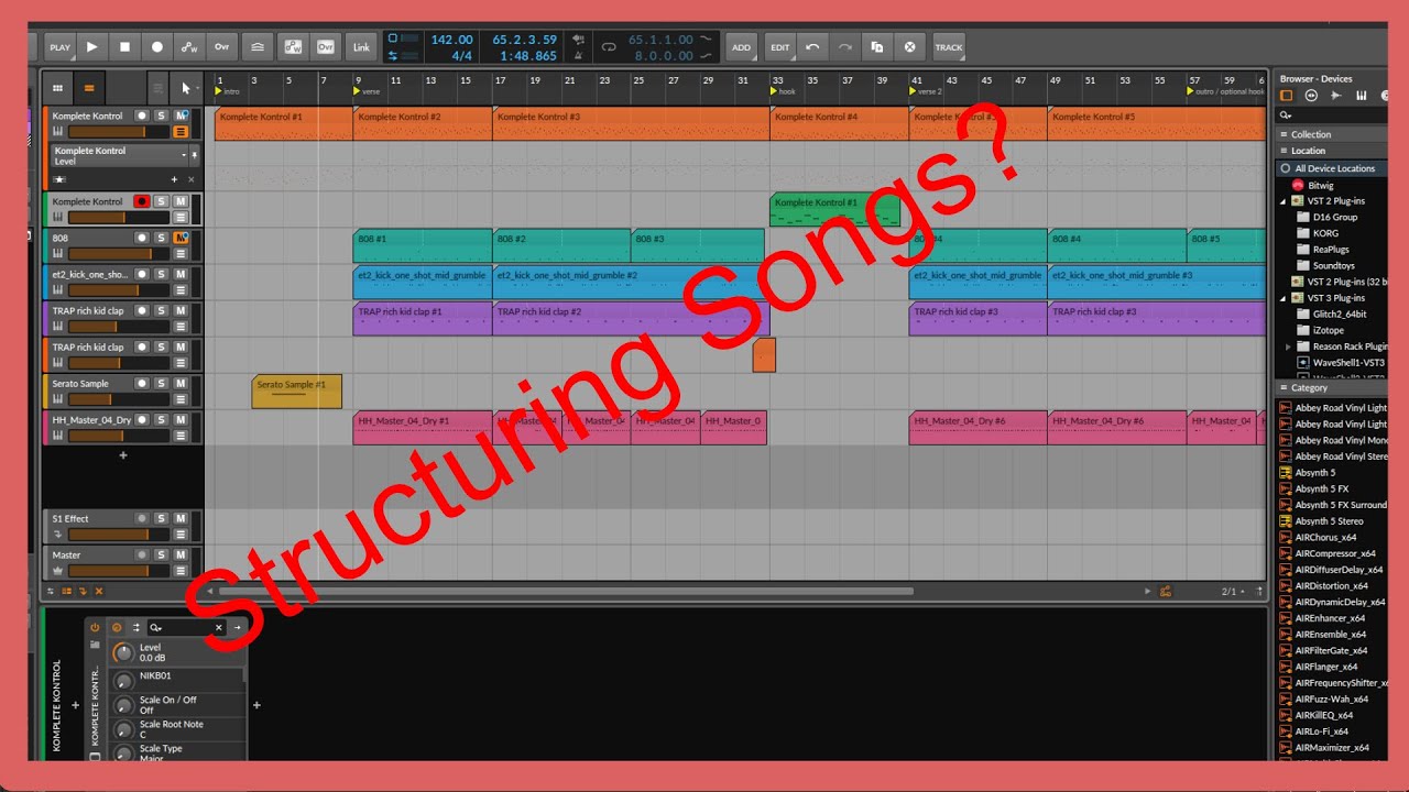 How to arrange/structure trap beats