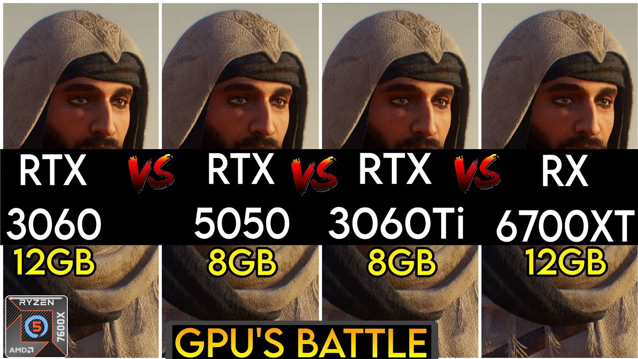 RTX 3060 vs RTX 5050 vs RTX 3060 Ti vs RX 6700 XT - How Massive Difference ? - 2K/1440P