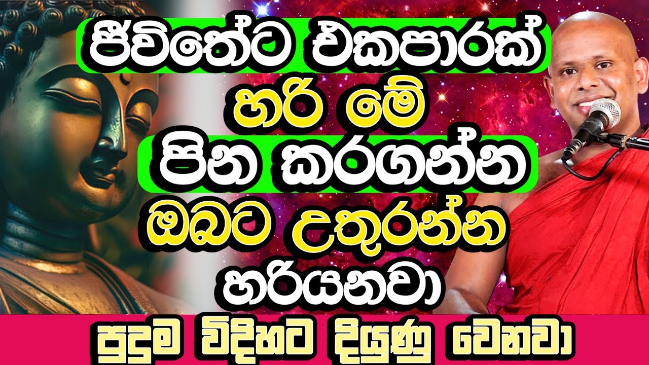 ජීවිතේට එකපාරක් හරි මේ පින කරගන්න ඔබට උතුරන්න හරියනවා | Welimada Saddaseela Thero | Bana | Budu Bana