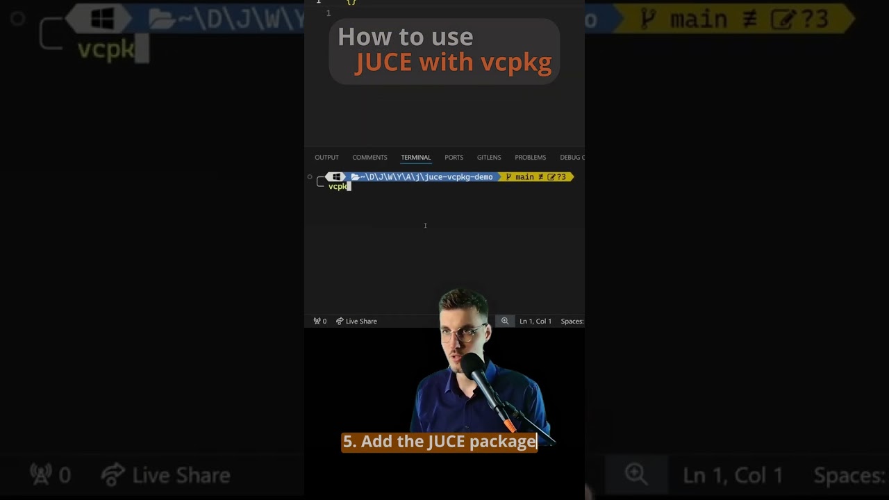JUCE C++ framework + vcpkg quick tutorial