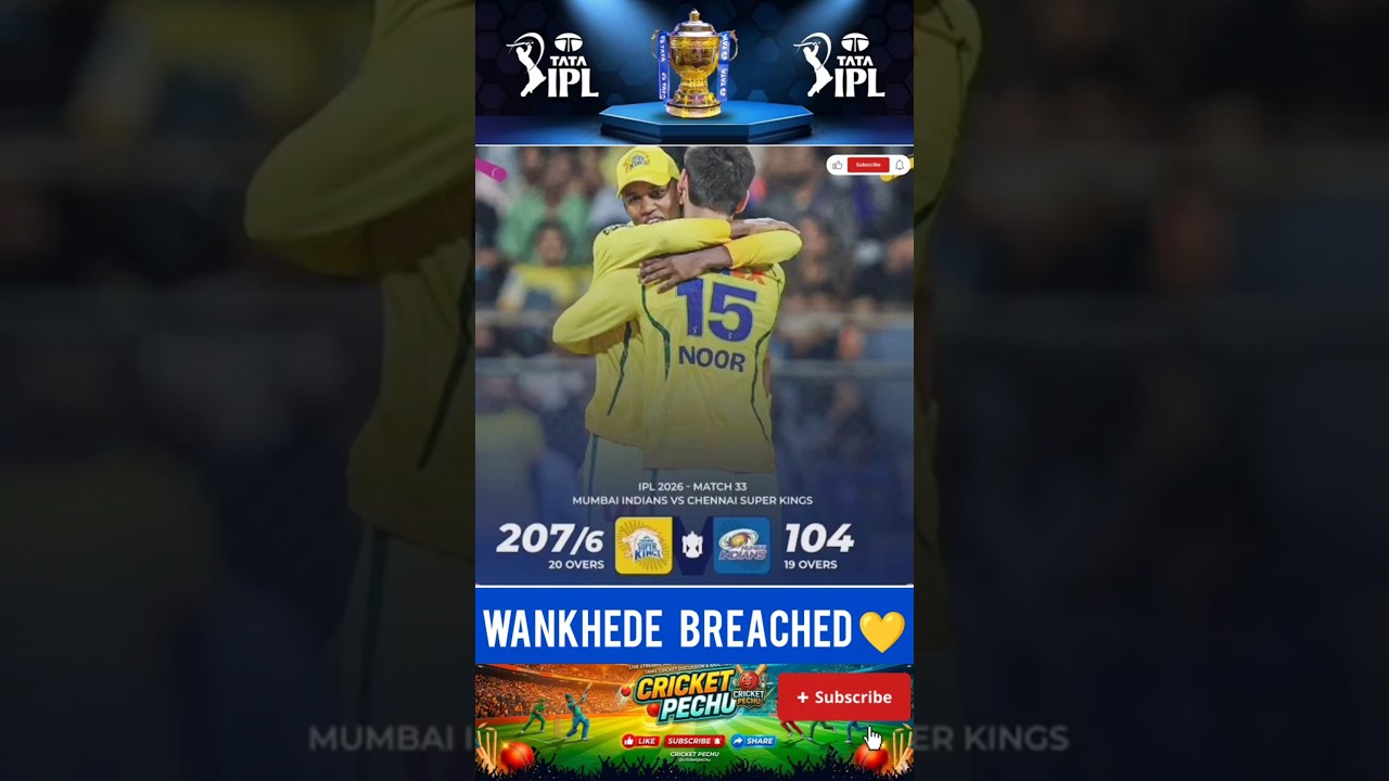 MI Crushed! 😳 CSK&rsquo;s Powerful Win 🔥 | IPL 2026 Match Recap