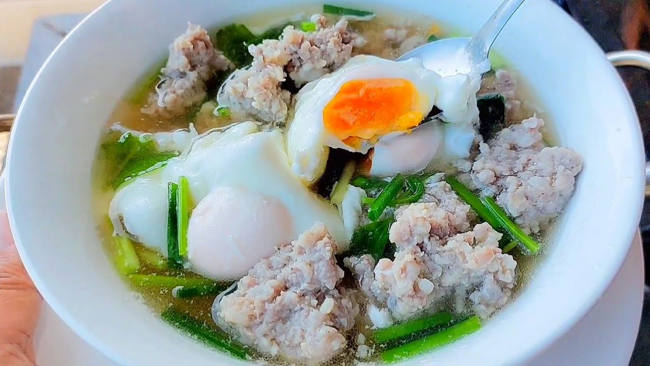 ต้มจืดไข่ดาวน้ำหมูสับ เมนูไข่ ไข่แดงยังเป็นยางมะตูมสวย พร้อมวิธีหมักหมูให้เด้งๆนุ่มๆหอมอร่อยน่าทาน