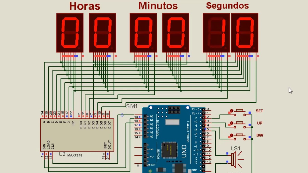 Relogio Display 7 segmentos Arduino