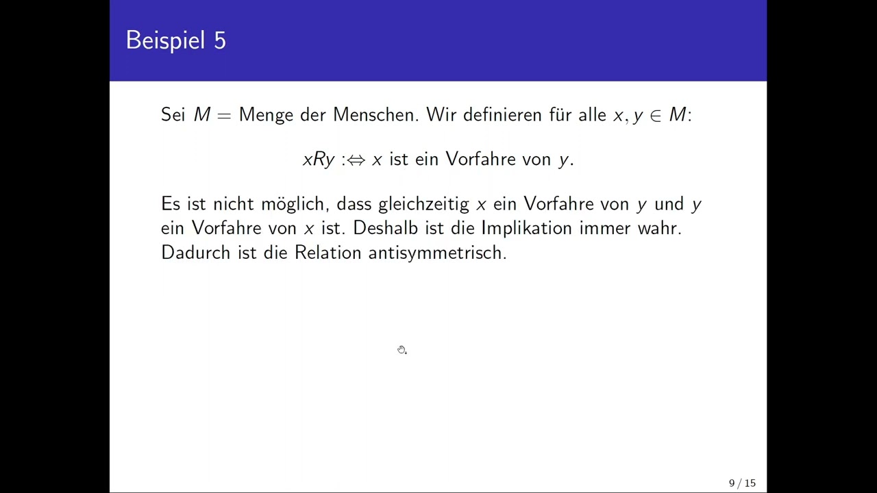 Antisymmetrische Relationen