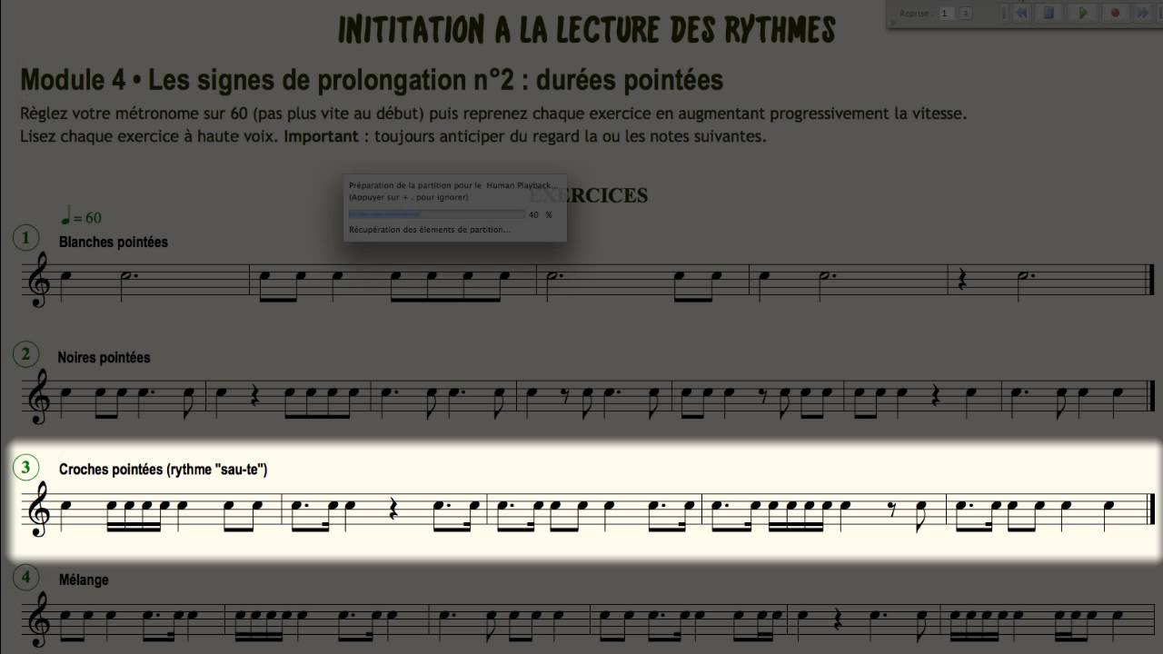 Apprendre le solfège - rythmes 4b2 : pratiquer