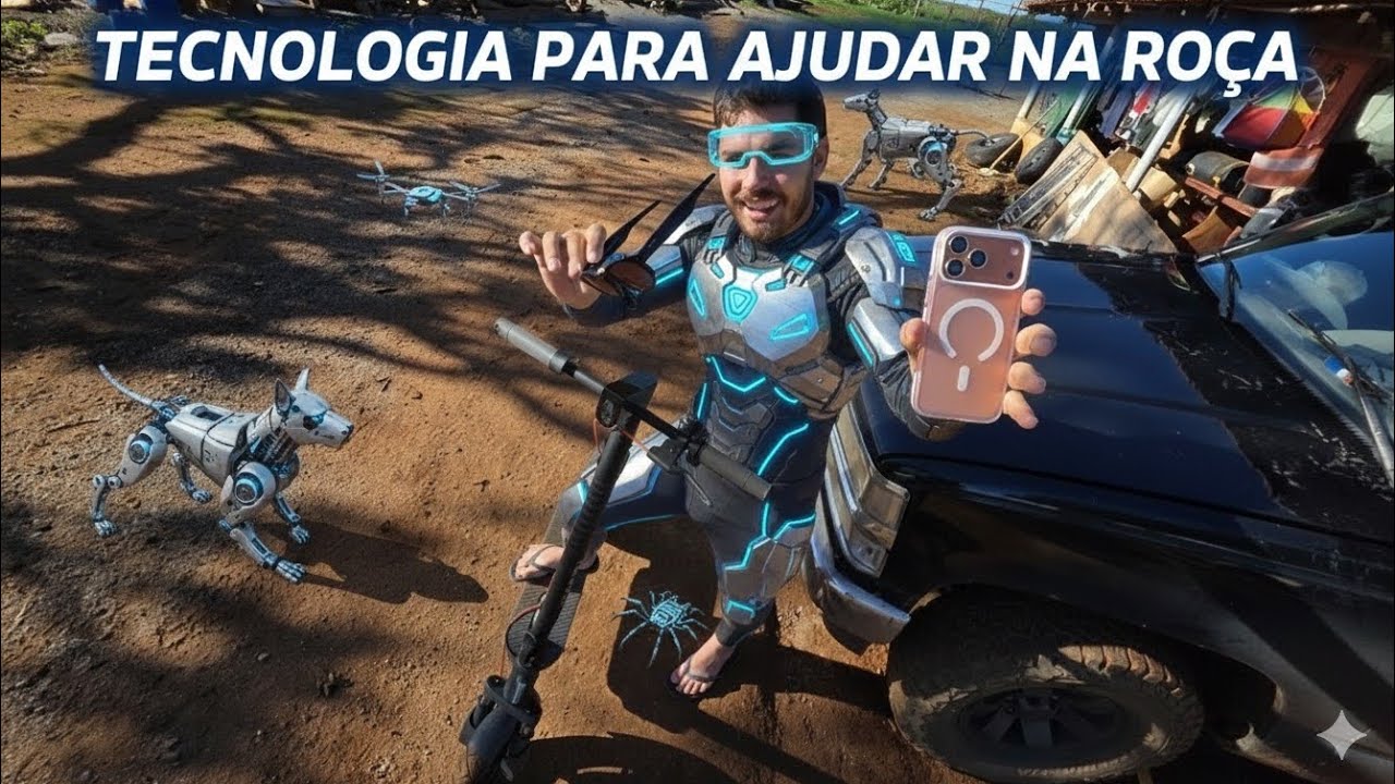 Comprei alguns itens tecnológicos para ajudar na roça e na produção de conteúdo!!!🤠👍🏻