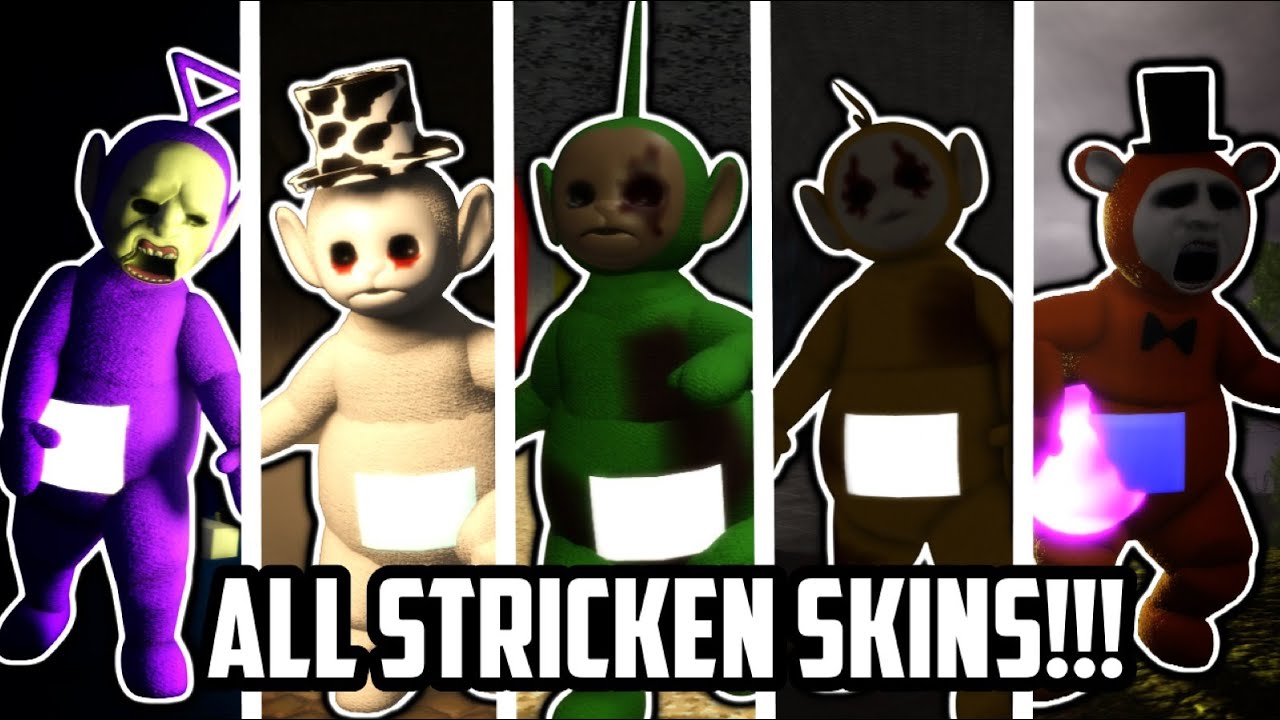 ALL STRICKEN/TINKY WINKY SKINS!!! - Pillar Chase 2 - Roblox
