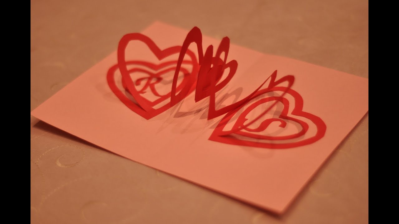 How to make a Valentine's Day Pop Up Card: Spiral Heart