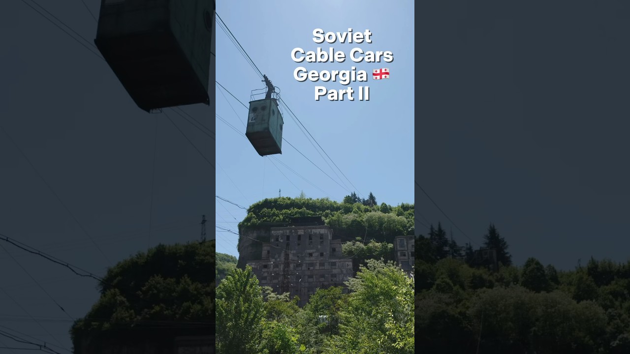 Infamous Soviet Cable cars in Chiatura Georgia 🇬🇪 #urbex #cccp #publictransport