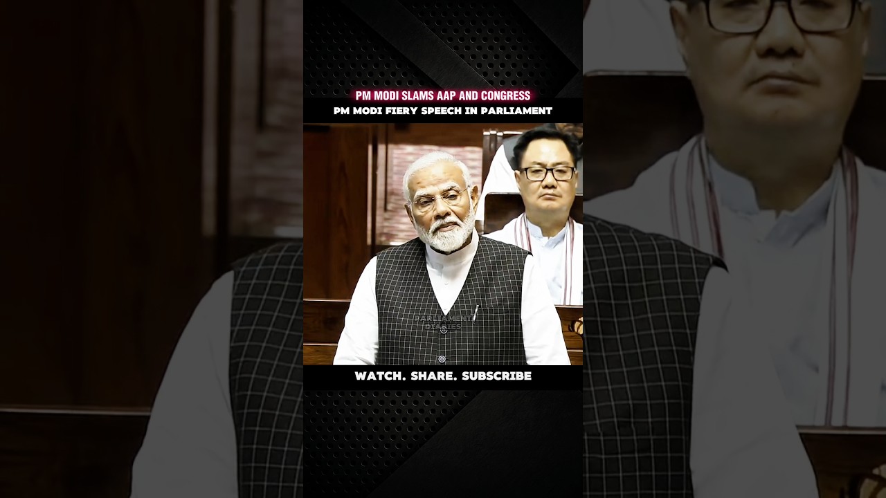 PM Modi&rsquo;s Powerful Remarks in Parliament | Slams AAP & Congress in Parliament