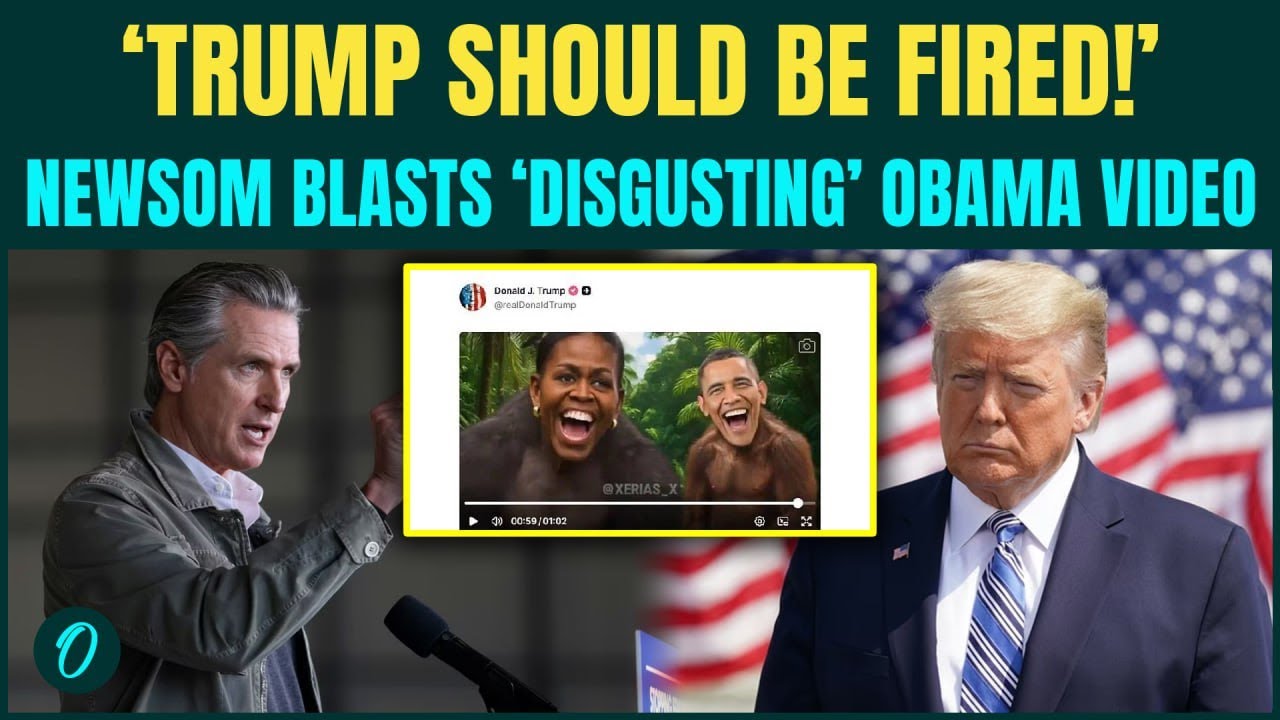 FULL VIDEO: Newsom BLASTS Trump’s ‘RACIST’ Obama Video; Calls Trump ‘DISGUSTING, ABHORRENT’