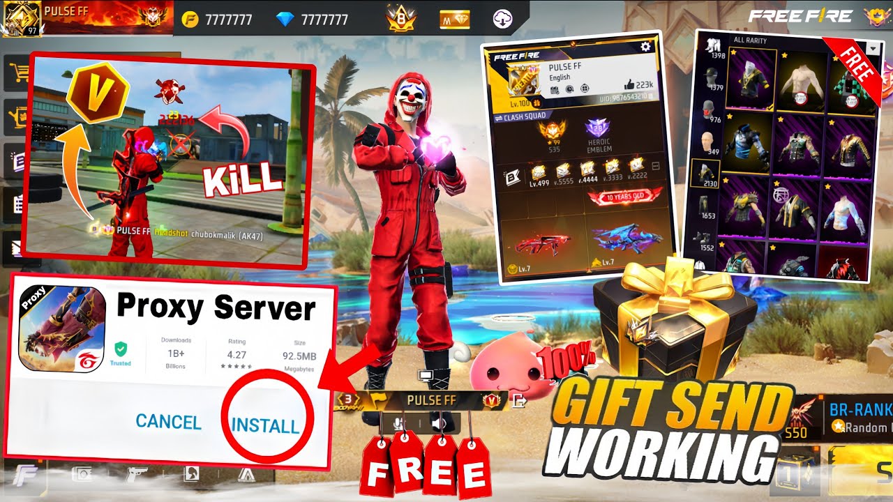 How To Download Proxy Server in Free Fire 😱 | 100% Working 😍 GAME START / GIFT SEND 🎁 