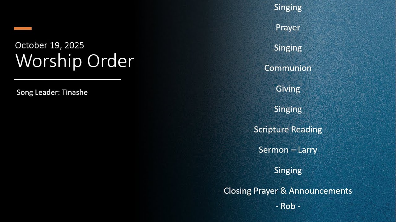 October 19 Worship Services | 2025