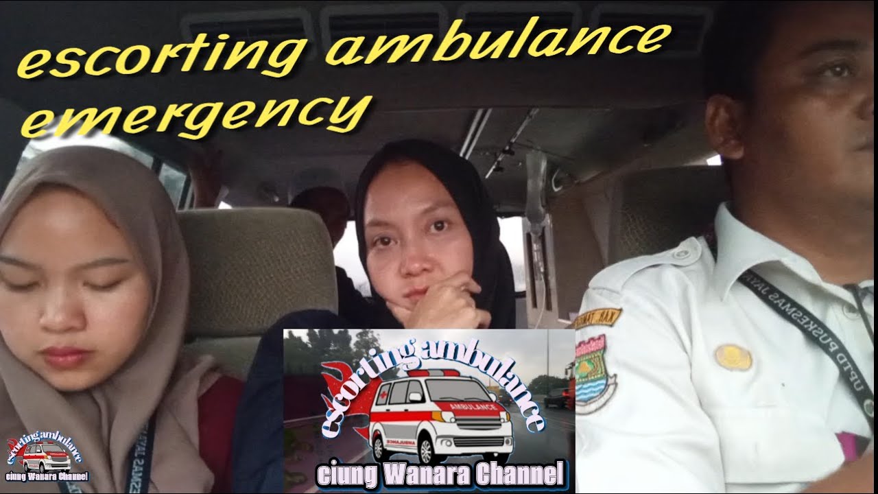 Escorting ambulance emergency