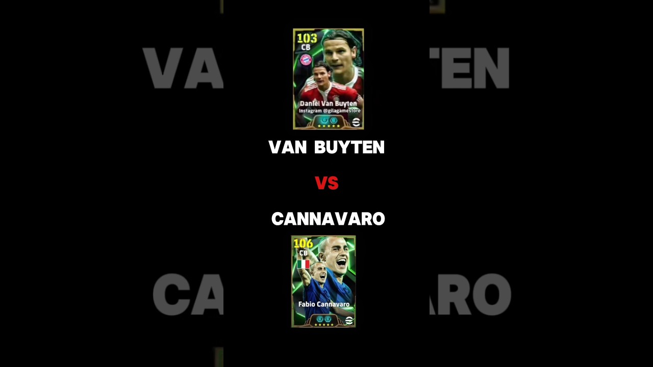 Van Buyten vs Cannavaro In eFootball 2025 🔥 