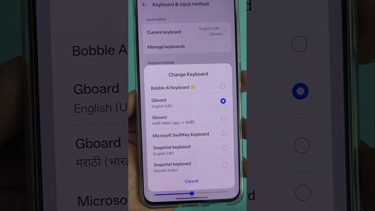 how to change keyboard on android 
