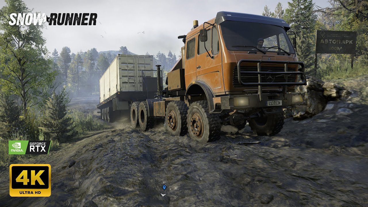 SNOWRUNNER | THSRUSTMASTER WHEEL | Mercedes Benz NG (4K Ultra Graphics RTX ON, DLSS OFF)